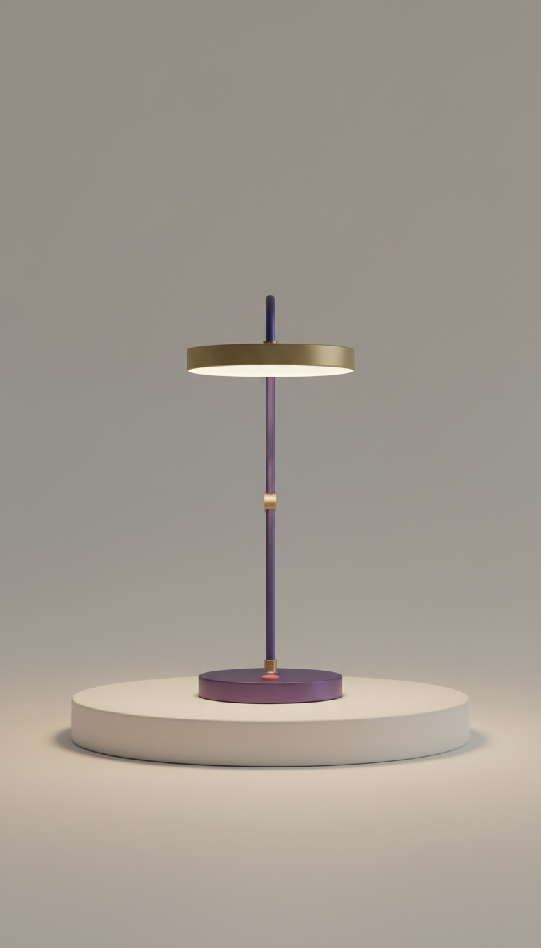 Lámpara de escritorio minimalista de metal