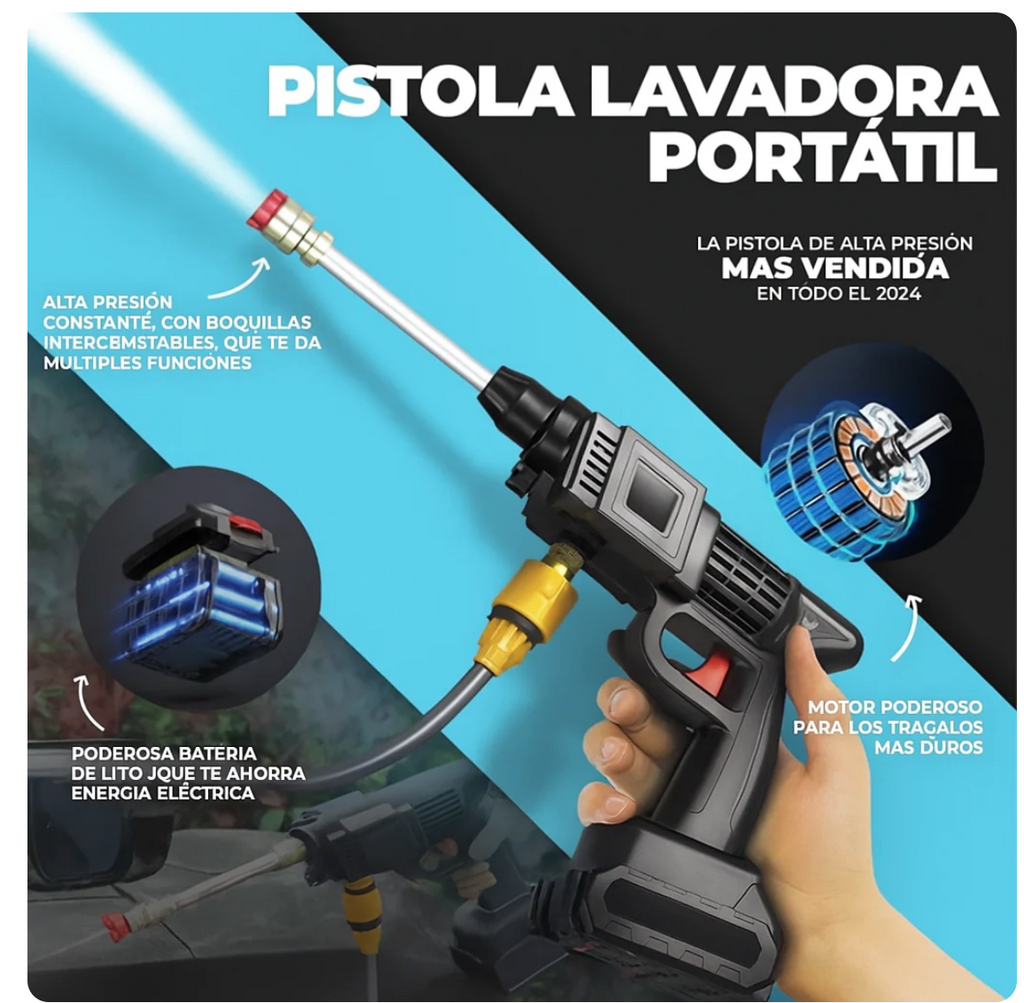 HIDROLAVADORA TURBOPOWER 320V – LIMPIEZA POTENTE Y PORTÁTIL